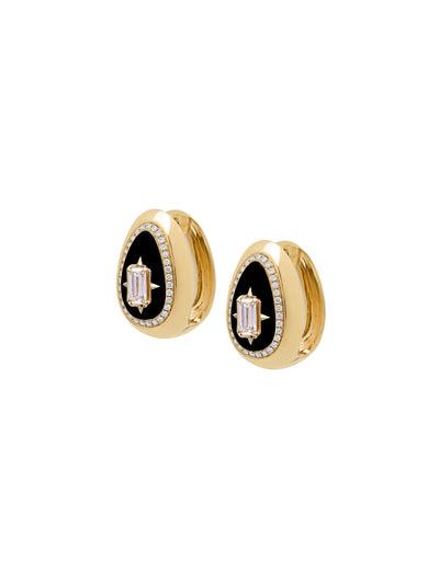 Cosmic Egg Jet Black Earrings