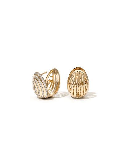 Cosmic Egg Diamond Orbit Earrings