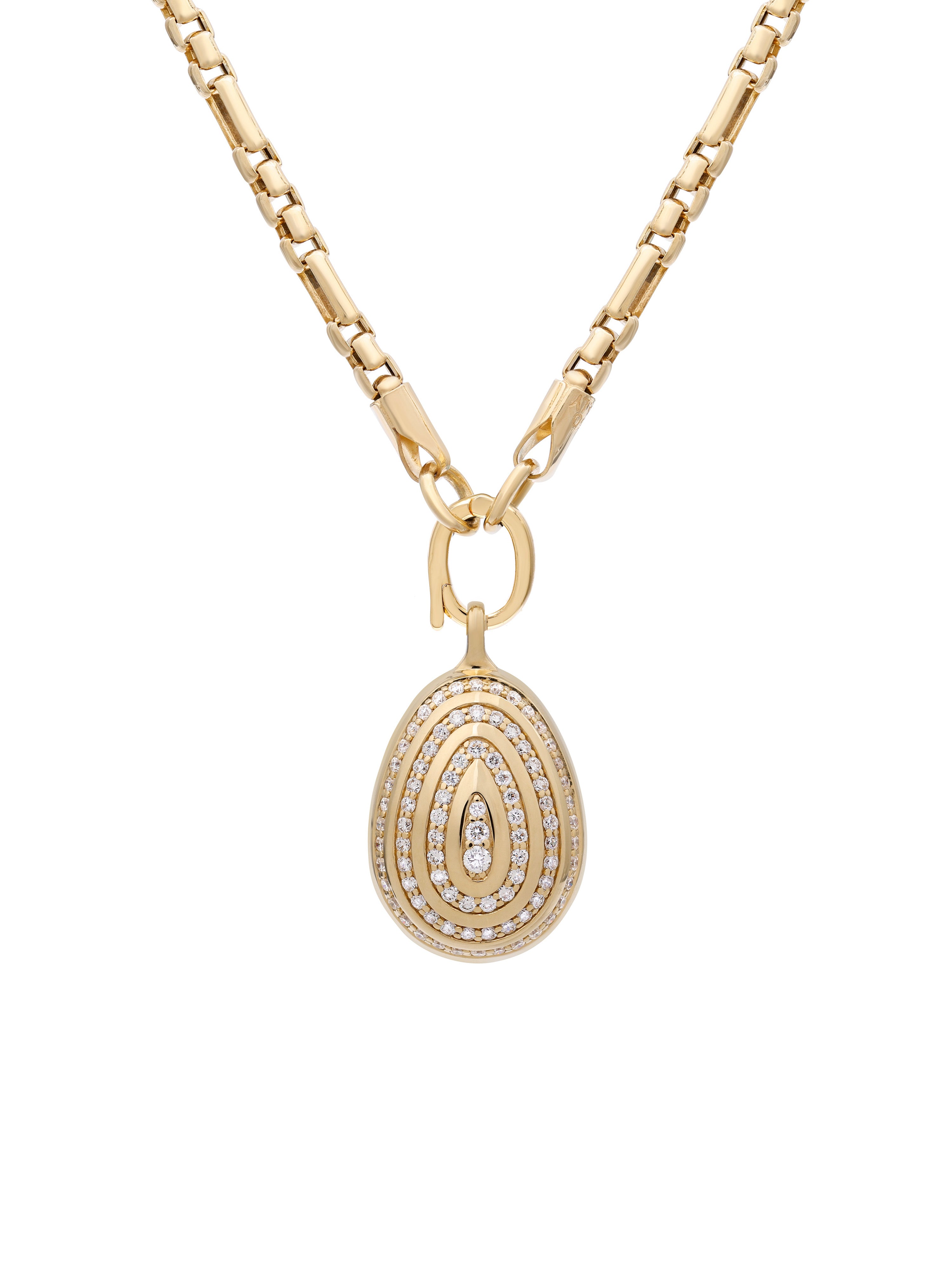 Cosmic Egg Diamond Orbit Locket Pendant