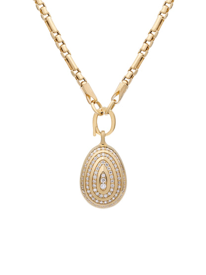 Cosmic Egg Diamond Orbit Locket Pendant