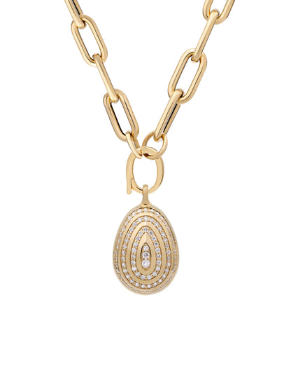 Cosmic Egg Diamond Orbit Locket Pendant