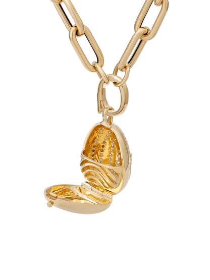 Cosmic Egg Diamond Orbit Locket Pendant