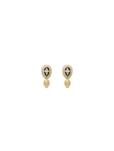 Cosmic Egg Jet Black Hoop Earrings