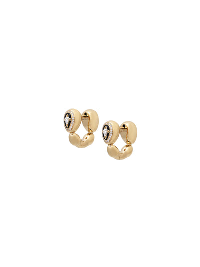 Cosmic Egg Jet Black Hoop Earrings
