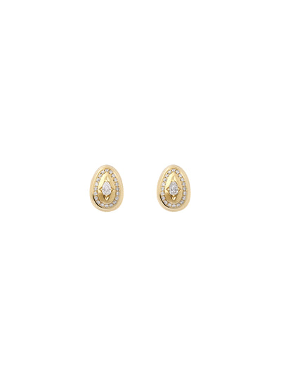 Cosmic Egg Petite Diamond Stud Earrings
