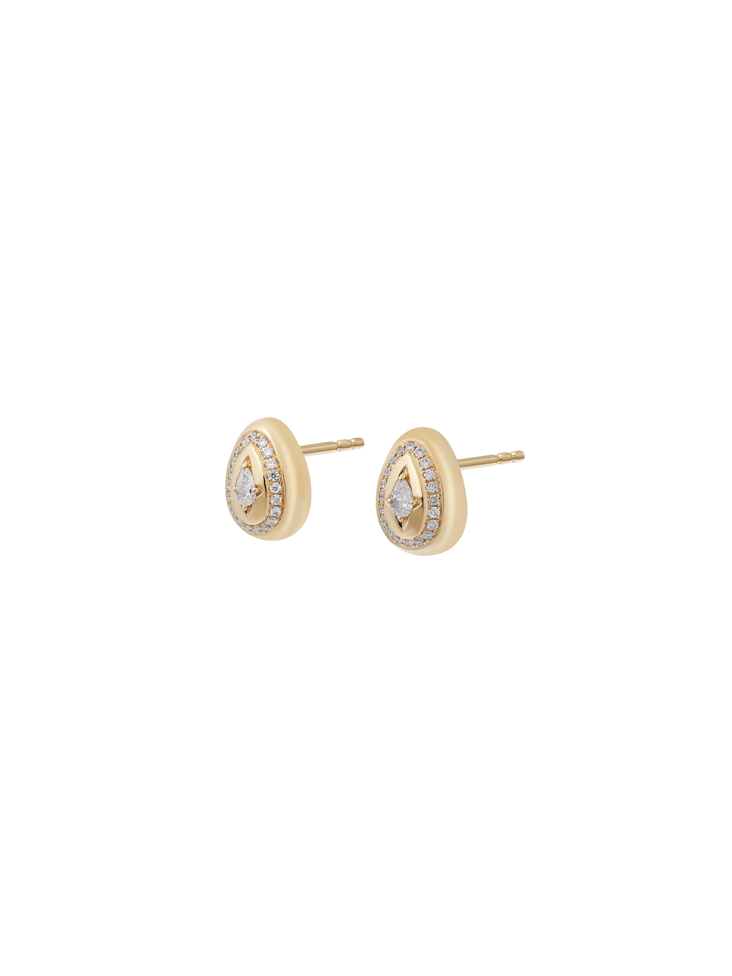 Cosmic Egg Petite Diamond Stud Earrings