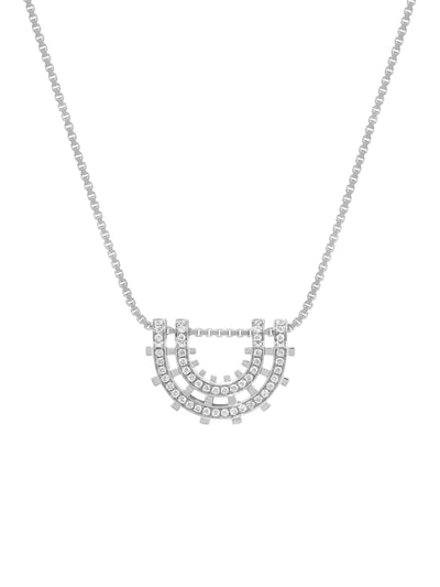 Railroad Pavè Arc Pendant