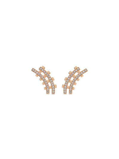 Railroad Pavé Minor Earrings