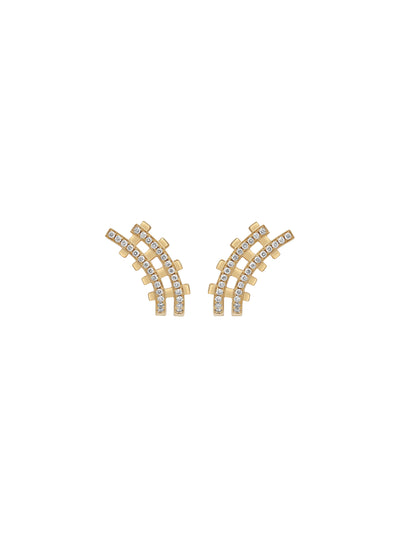 Railroad Pavé Minor Earrings