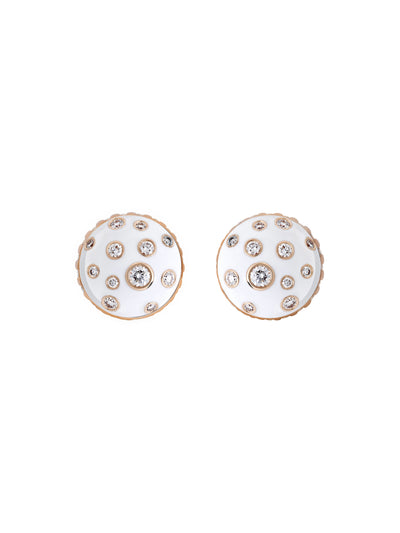 Toadstool Bone White Earrings