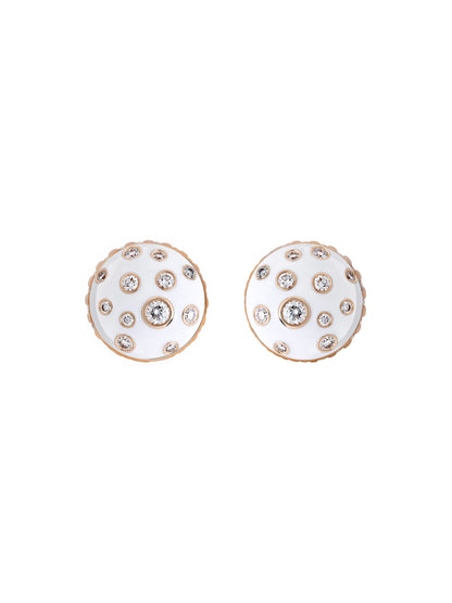 Toadstool Bone White Earrings