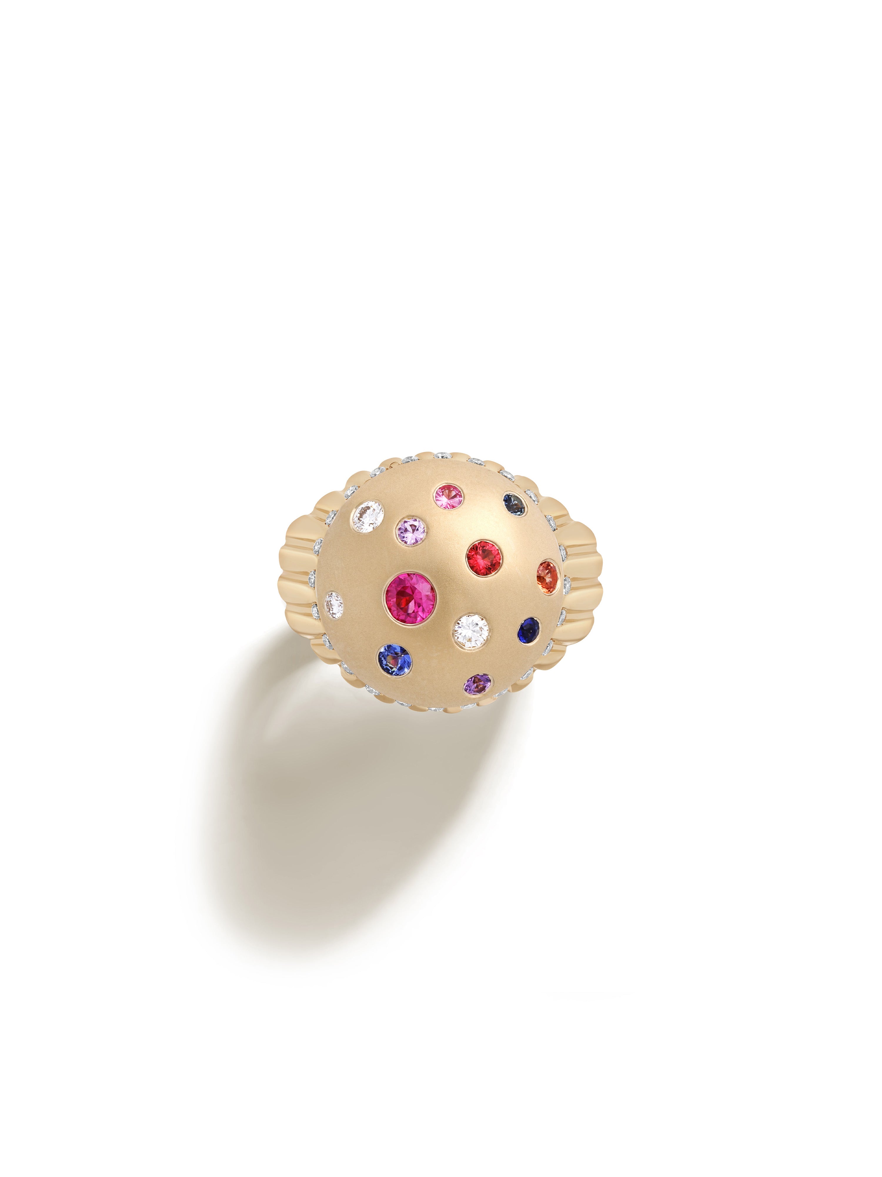 Toadstool Confetti Sapphire Bombé Ring