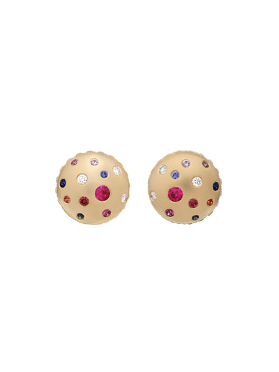 Toadstool Confetti Sapphire Earrings