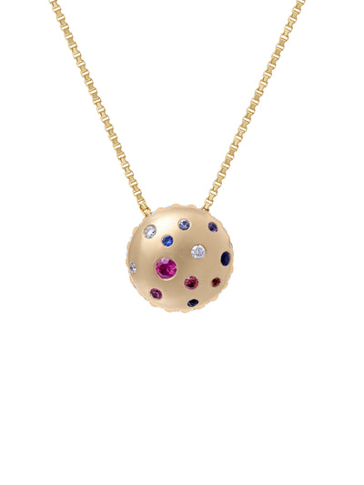 Toadstool Confetti Sapphire Pendant