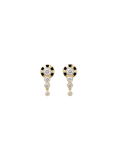 Lorenz Jet Black Fringe Earrings