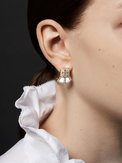 Tinné Bone White Earrings