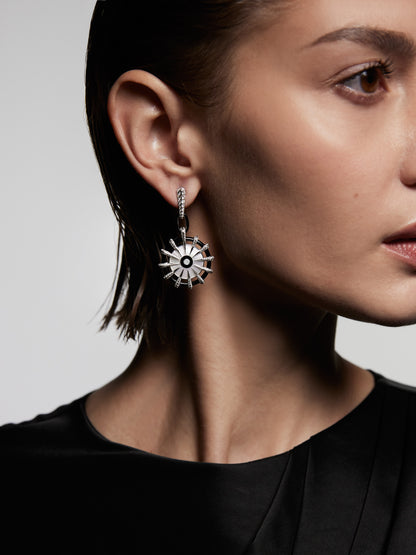 Borsh Discus Drop Diamond Earrings