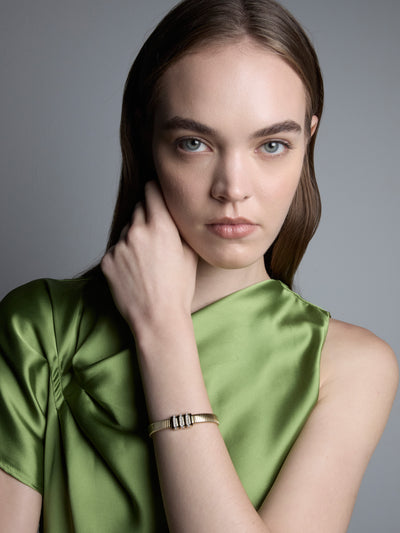 Raisina Cipher Jet Black Tubogas Bracelet