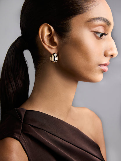 Cosmic Egg Jet Black Earrings