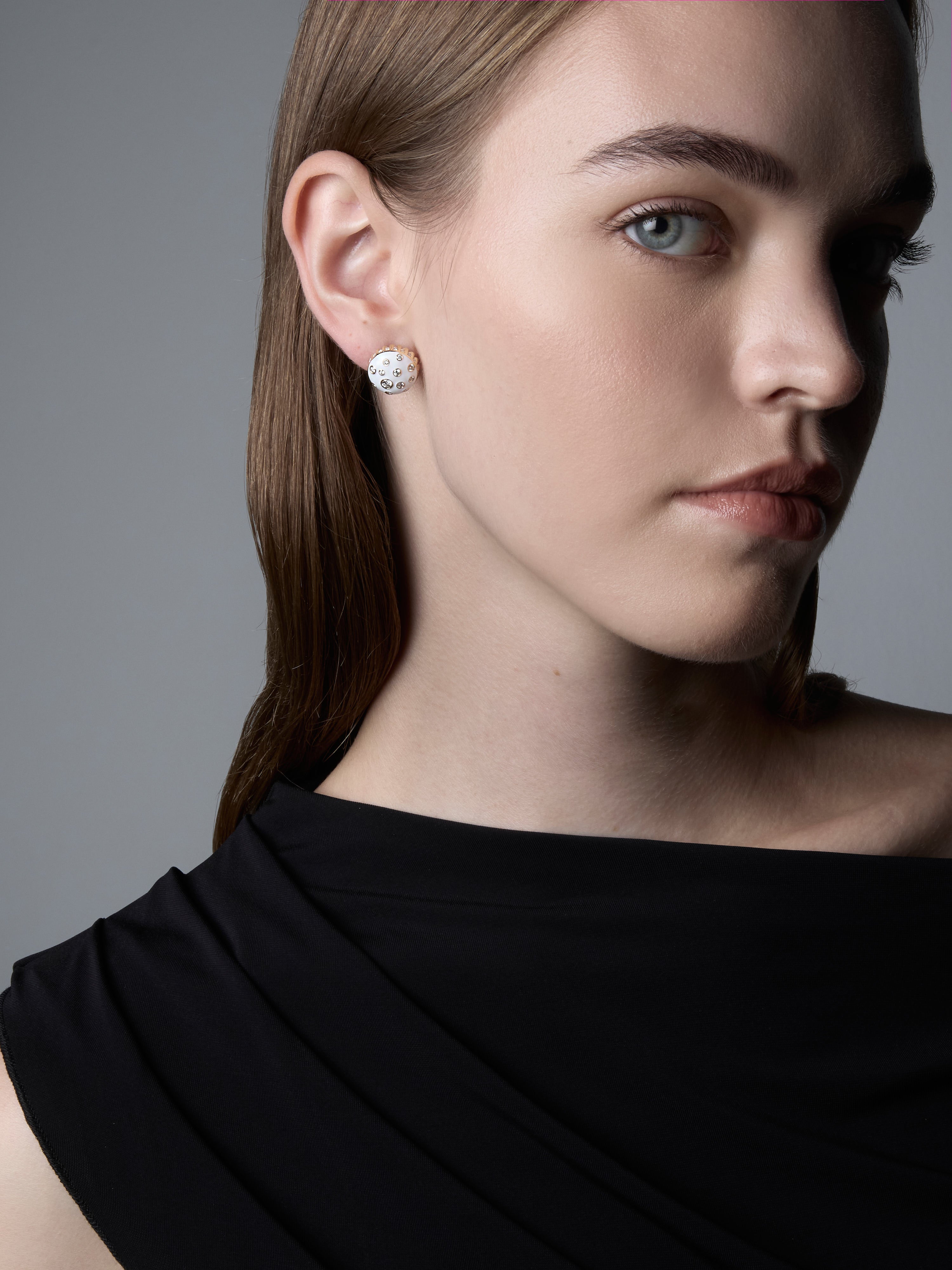Toadstool Bone White Earrings