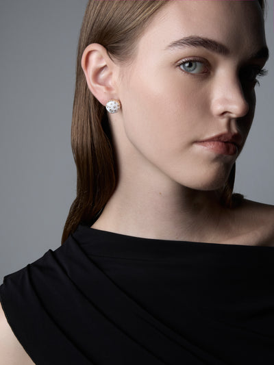 Toadstool Bone White Earrings