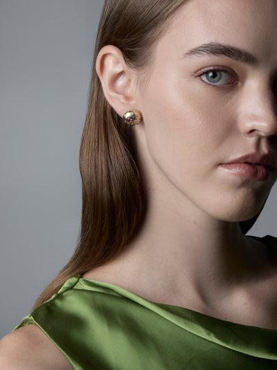 Toadstool Confetti Sapphire Earrings