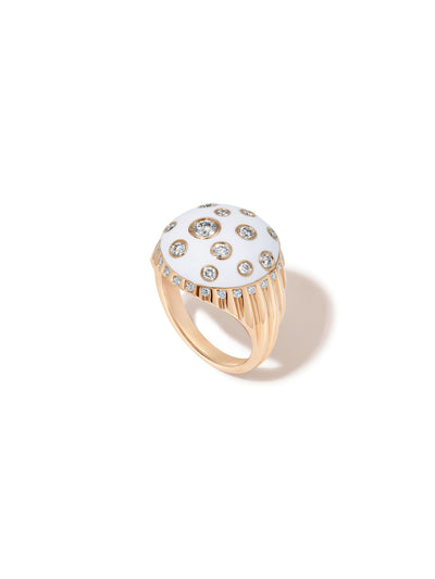 Toadstool Bone White Bombé Ring