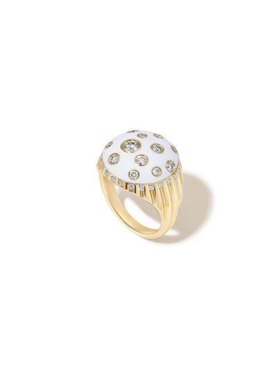 Toadstool Bone White Bombé Ring