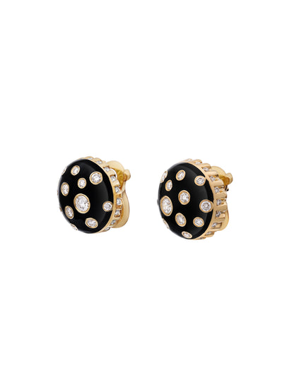 Toadstool Jet Black Earrings