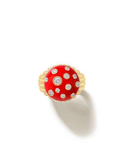 Toadstool Red Bombé Ring