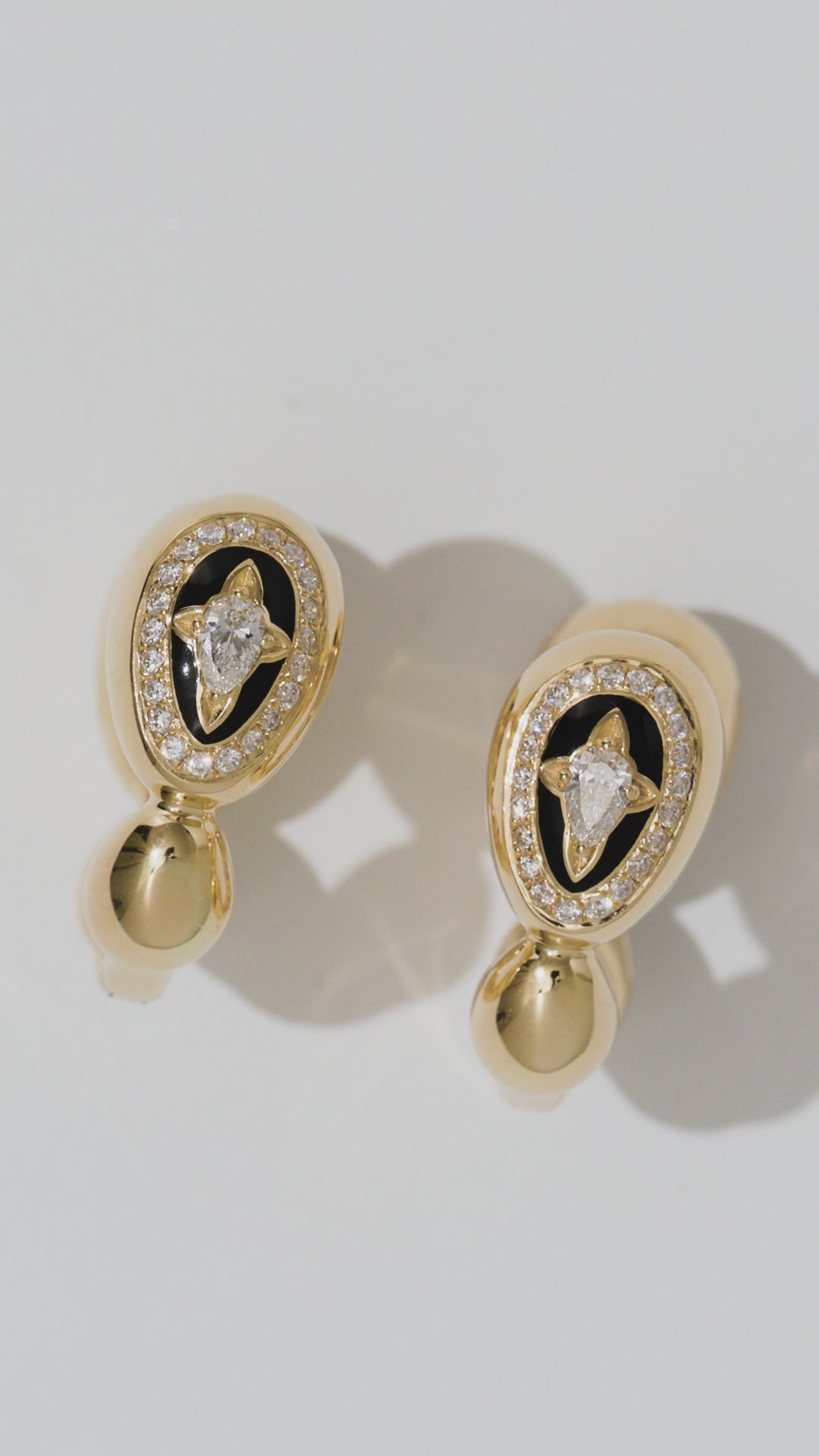 Load video: Cosmic Egg Bone White Hoop Earrings