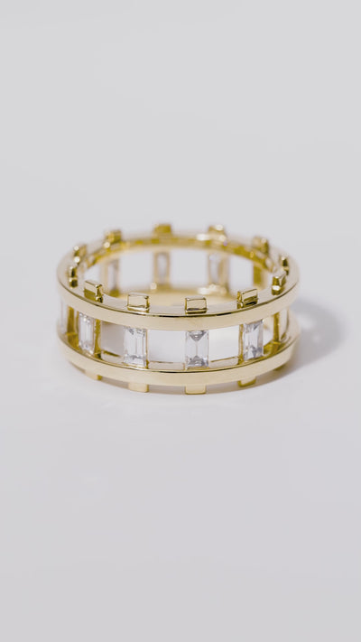 Railroad Diamond Ring