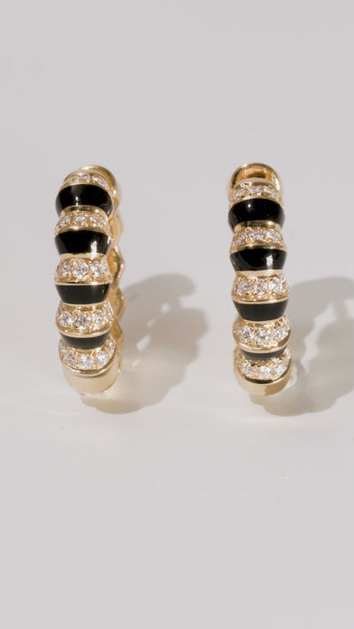 Borsh Minor Bone White Hoop Earrings