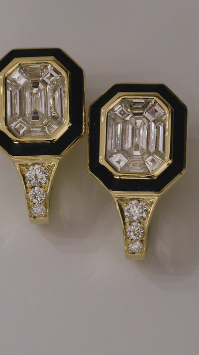 Cabot Jet Black Earrings