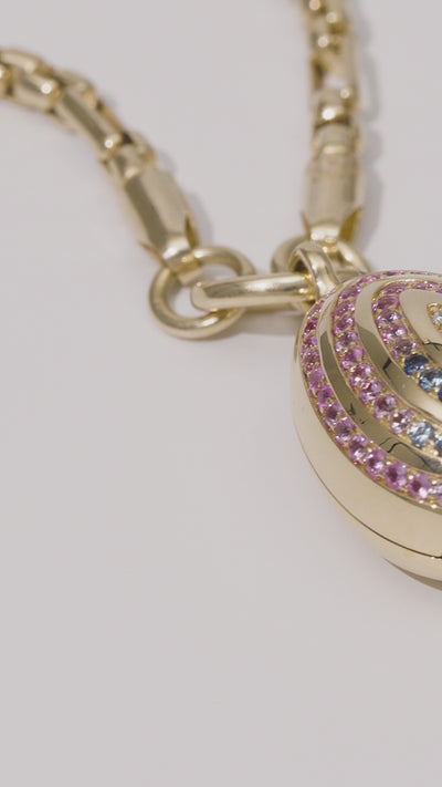 Cosmic Egg Confetti Orbit Locket Pendant