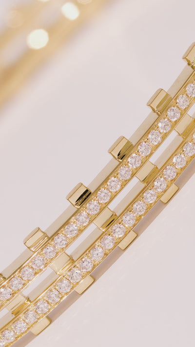 Railroad Pavé Bangle