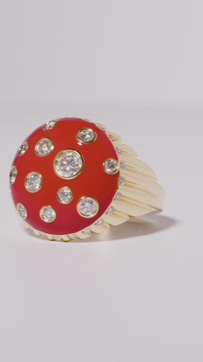 Toadstool Red Bombé Ring