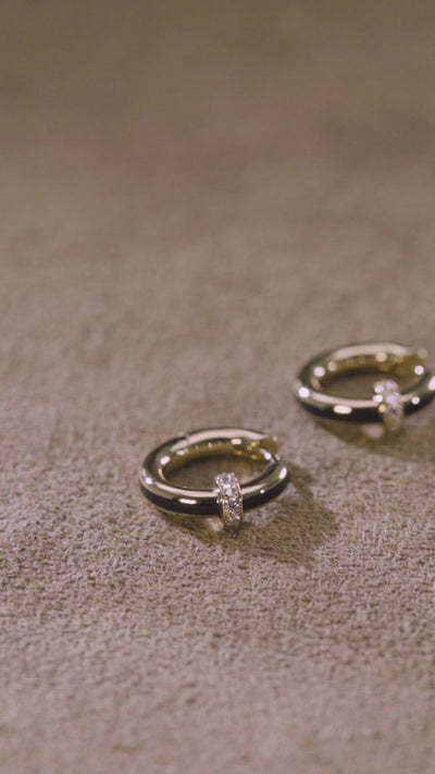 Idris Minor Bone White Hoop Earrings