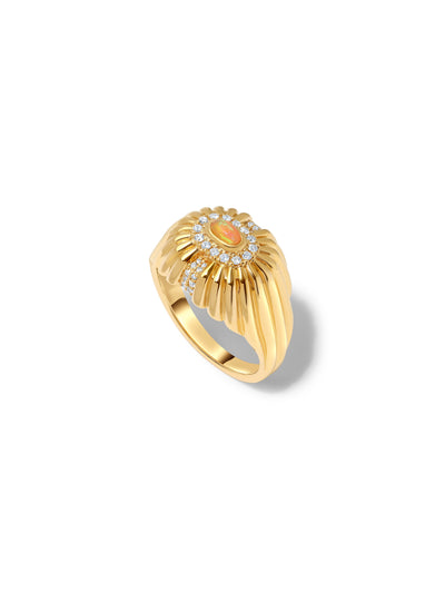 Alara Sunburst Signet Ring