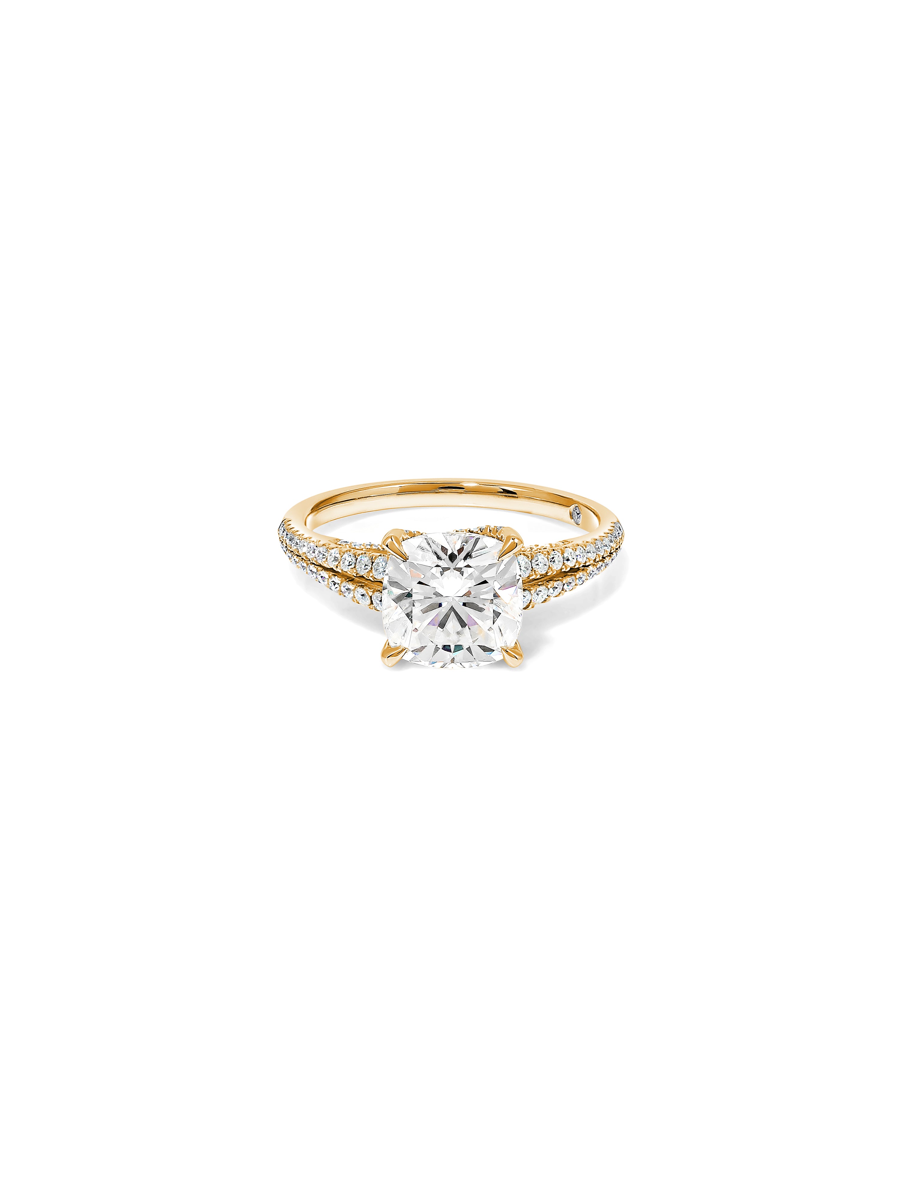 Esquire Pavé Cushion Diamond Ring