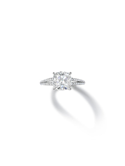 Esquire Pavé Cushion Diamond Ring