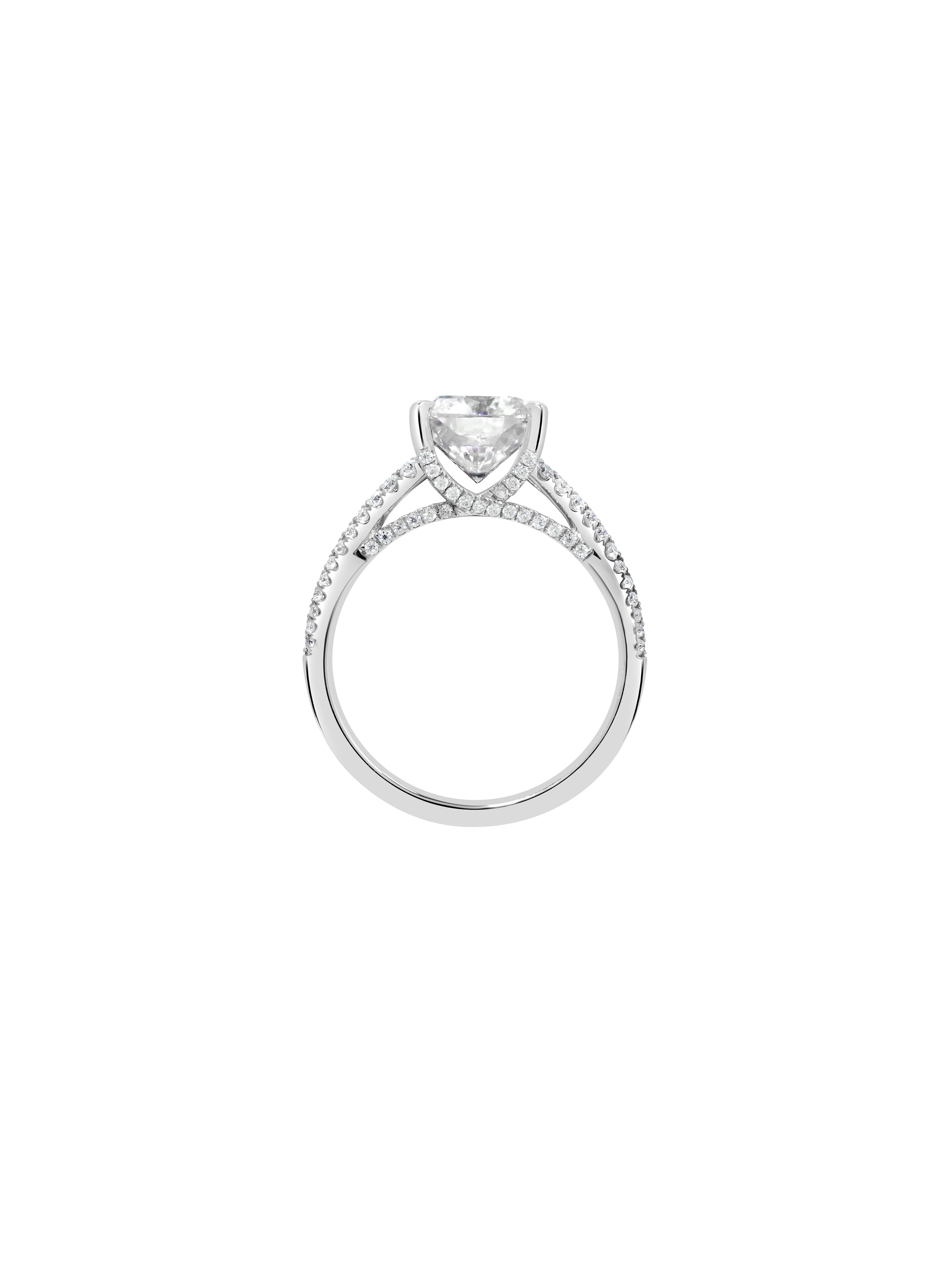 Esquire Pavé Cushion Diamond Ring