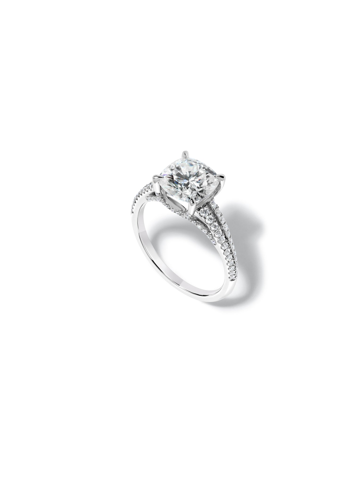 Esquire Pavé Cushion Diamond Ring