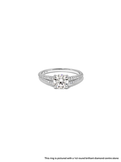 Esquire Pavé Round Diamond Ring