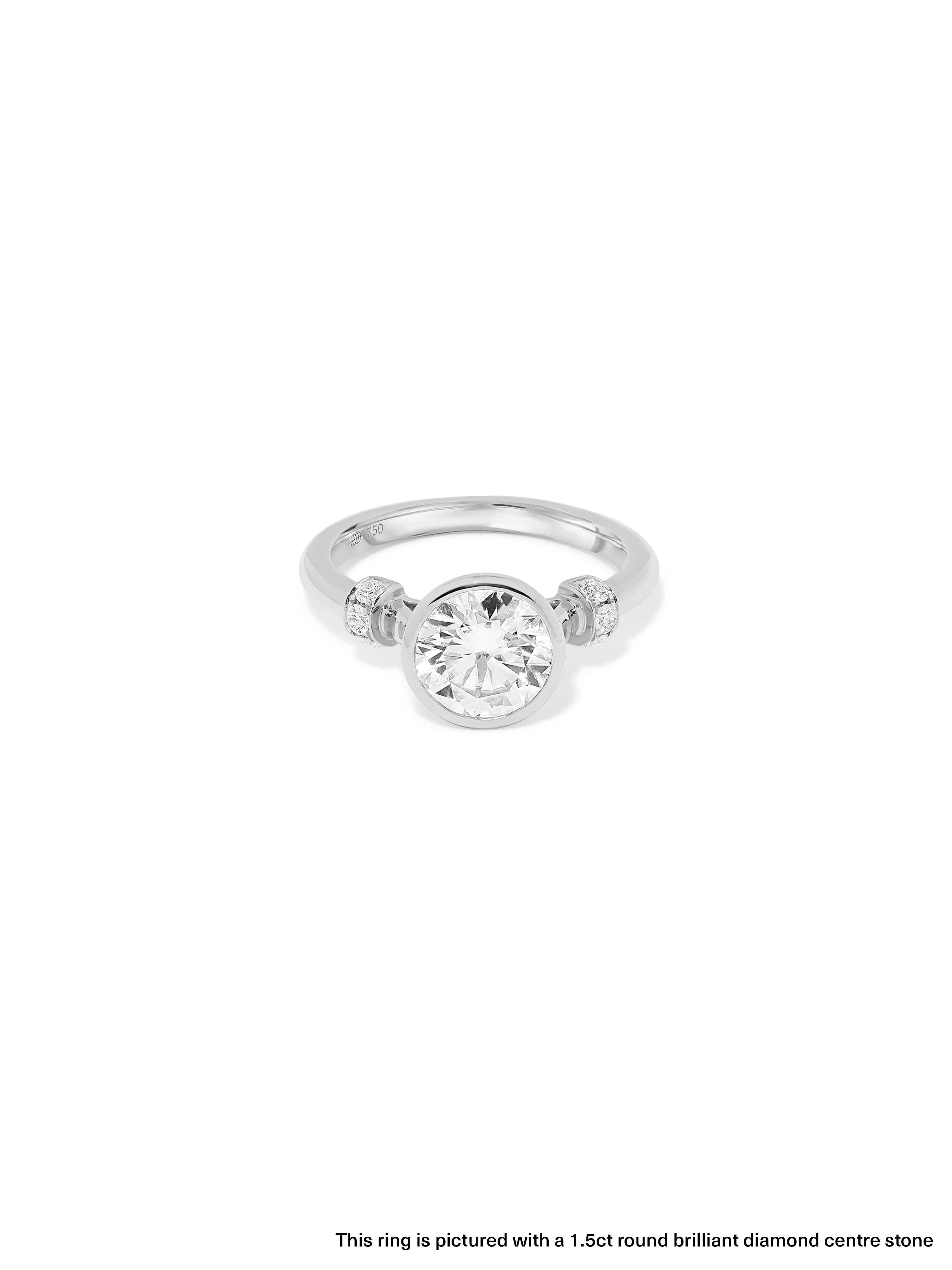 Picot Epaulette Diamond Ring