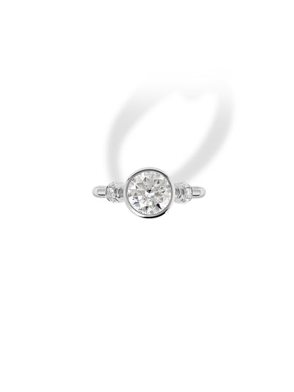 Picot Epaulette Diamond Ring