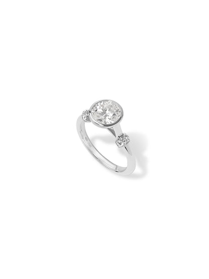 Picot Epaulette Diamond Ring