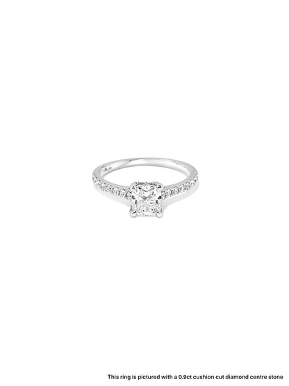 Spectre Pavé Cushion Diamond Ring