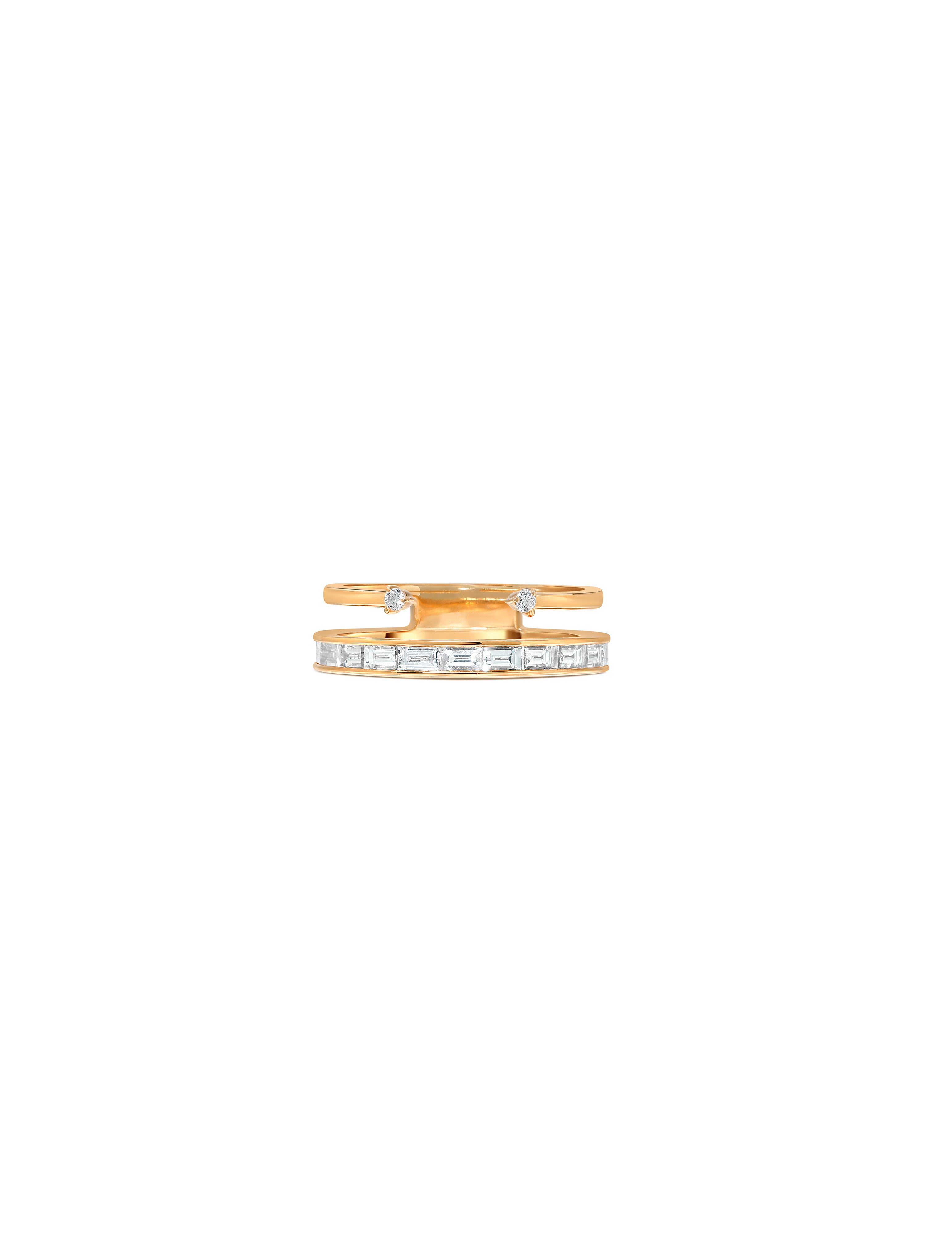 Oxford Pin-Point Stacked Ring