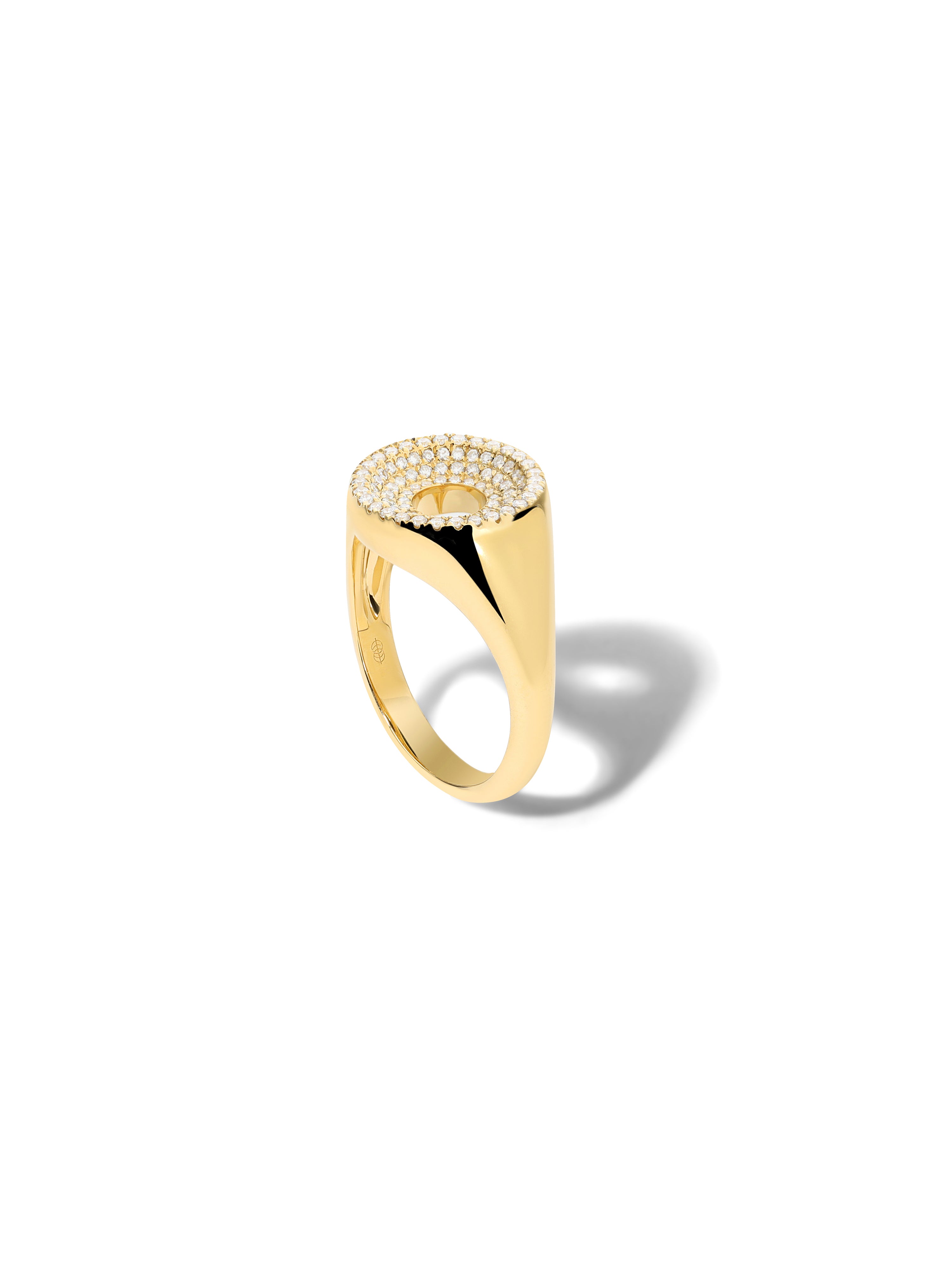 Drew Full Pavé Signet Ring